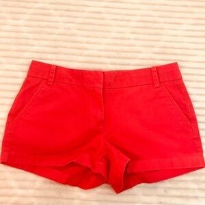J Crew Chino Shorts Bright Red Melon Short Women’s Size 6 28 Small
